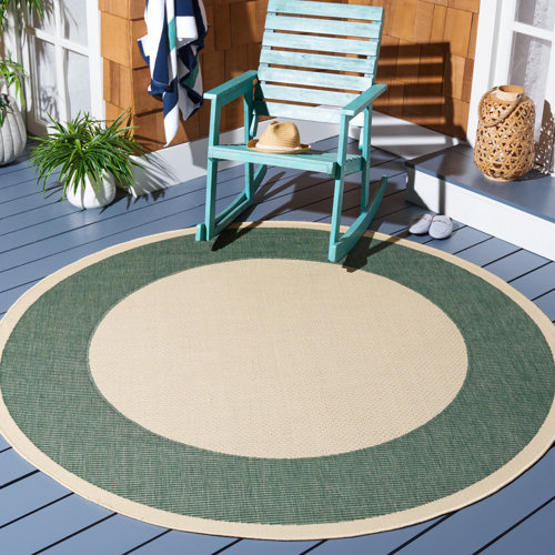 Salita Beige/Dark Green Indoor/Outdoor Rug & Reviews Joss & Main